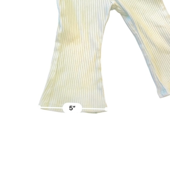 Jumping Beans light mint waffle knitted wide leg pull-on leggings Girl 12 M - Picture 6 of 9